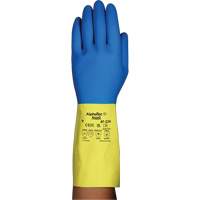 Gants r&eacute;sistants aux produits chimiques AlphaTec 87-224, Taille 7, 12,8" lo, N&eacute;opr&egrave;ne/Latex de caoutchouc, Doublure en Coton/Ouat&eacute;e, 26,8 mils R.M.G. Prévention