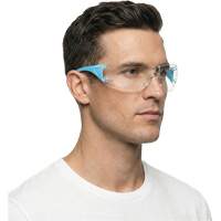 Lunettes de s&eacute;curit&eacute; bleu/blanc Adapt Lite, Lentille Transparent, Antibu&eacute;e/Anti-&eacute;gratignures, ANSI Z87+/R&eacute;pond ou surpasse la norme CSA Z94.3 R.M.G. Prévention