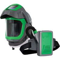 Masque de respirateur Z-Link avec joint de visage, visi&egrave;re & montage &agrave; ceinture, Respirateur &agrave; masque/Masque de soudage, Pile Lithium-ion R.M.G. Prévention