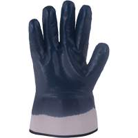 Gants bleu marine avec manchettes renforc&eacute;es &agrave; entoilage coll&eacute; Horizon, Moyen, R&ecirc;vetement Nitrile, Enveloppe en Jersey/Coton R.M.G. Prévention