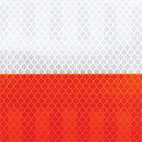 Pellicule souple pour chantiers routiers &agrave; haute intensit&eacute; 382VHIP, 5" la x 150' lo, Orange et blanc R.M.G. Prévention
