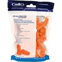 Bouchons d'oreilles jetables en mousse orange SEALTEC33, Vrac - Sac en poly R.M.G. Prévention