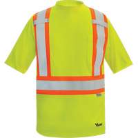 Viking&reg; Safety Bamboo Lined T-shirt, Polyester, Small, High Visibility Lime-Yellow R.M.G. Prévention