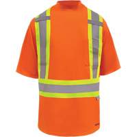 Viking&reg; Safety Bamboo Lined T-shirt, Polyester, X-Large, High Visibility Orange R.M.G. Prévention