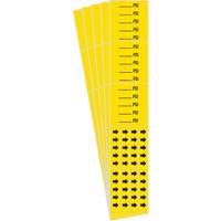 "PSI" Pipe Markers, Self-Adhesive, 2-1/4" H x 2-3/4" W, Black on Yellow R.M.G. Prévention