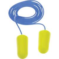 Bouchons d'oreilles n&eacute;on jaune E-A-Rsoft, Vrac - Sac en poly, Avec cordon R.M.G. Prévention