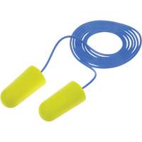 Bouchons d'oreilles n&eacute;on jaune E-A-Rsoft, Vrac - Sac en poly, Avec cordon R.M.G. Prévention