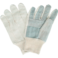 Gants de travail d'usage standard, Grand, Paume en Cuir de vache refendu R.M.G. Prévention