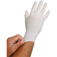 Gants jetables BioTek QRP, Grand, Latex, 6 mils, Sans poudre, Blanc R.M.G. Prévention