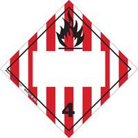 Plaque-&eacute;tiquette TMD pour solides inflammables, Vinyle adh&eacute;sif R.M.G. Prévention