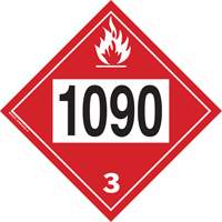 Plaque-&eacute;tiquette TMD 1090 pour liquide inflammable ac&eacute;tone, Plastique R.M.G. Prévention