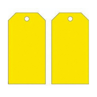 Blank Accident Prevention Tags, Metal, 3" W x 5-3/4" H R.M.G. Prévention