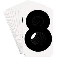 Quick-Align&reg; Individual Gothic Number and Letter Labels, 8, 4" H, Black R.M.G. Prévention