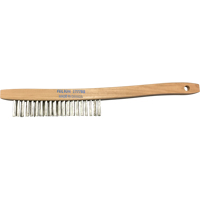 Brosses de nettoyage &agrave; manche recourb&eacute;, Acier inoxydable, 3 x 19 rangs de fils, Longueur 14" R.M.G. Prévention