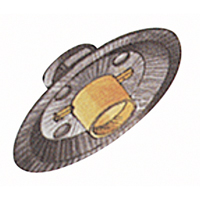 A24N Fast Grinding Wheel, 6" x 1/4", 7/8" Arbor, Aluminum Oxide, Type 27 R.M.G. Prévention