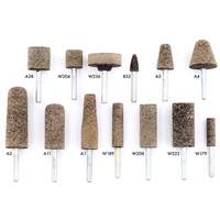 Meules r&eacute;sinoides mont&eacute;es sur tige A36Q, A11, Oxyde d'aluminium, 11/16" dia., 2" lo, 36 Grain R.M.G. Prévention