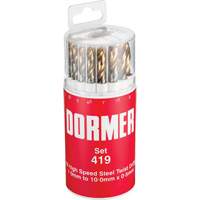 Jobber Drill Bit Set, 19 Pieces, High Speed Steel R.M.G. Prévention