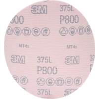 Disque &agrave; pellicule Hookit 375L, dia 6", Grain P800, Oxyde d'aluminium R.M.G. Prévention