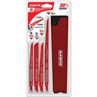 Ensemble de lames de scie alternative pour la coupe/d&eacute;molition du bois avec clous R.M.G. Prévention