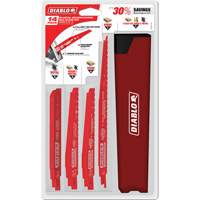 Jeu de lames de scie alternative pour d&eacute;molition du m&eacute;tal et du bois avec clous R.M.G. Prévention