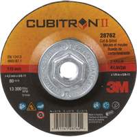 Cubitron II Quick Change Cut & Grind Wheel, 4-1/2" x 1/8", 5/8"-11 Arbor, Type 27, Ceramic R.M.G. Prévention