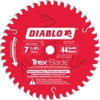 Trex&reg; Blade Cutting Saw Blade, 7-1/4", 44 Teeth, Plastic/Composite Decking Use R.M.G. Prévention