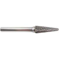 Taper Shape Carbide Shipyard Bur, 3/8" Dia., 1/4" Shank, 1-1/16" Depth of Cut R.M.G. Prévention