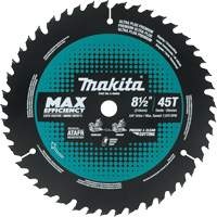 8-1/2" 45T Carbide-Tipped Max Efficiency Miter Saw Blade, 8-1/2", 45 Teeth, Wood Use R.M.G. Prévention