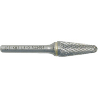 L4-D JET-KUT&reg; Taper Shape Burr with Radius End, 1/4" Dia., 1/4" Shank, 1-1/8" Depth of Cut R.M.G. Prévention