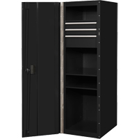 RX Series Side Cabinet, 3 Drawers, 19" W x 25" D x 61" H, Black R.M.G. Prévention