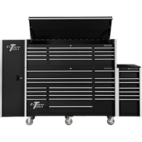 RX Series Side Cabinet, 3 Drawers, 19" W x 25" D x 61" H, Black R.M.G. Prévention