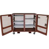 Armoire mobile en treillis, Acier, 49 pi³, Rouge R.M.G. Prévention