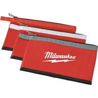 Coloured Zippered Pouches - Set of 3, Canvas, 3 Pockets, Black/Red R.M.G. Prévention