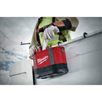 Aerial Utility Oval Bag, Ballistic Nylon, 14 Pockets, Black/Red R.M.G. Prévention