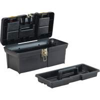 2000 Series Tool Box with Tray, 16" W x 7-1/10" D x 8-1/10" H, Black/Yellow R.M.G. Prévention