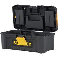 Essential&reg; Tool Box with Tray, 12-1/2" W x 7-3/8" D x 5-1/8" H, Black/Yellow R.M.G. Prévention