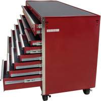 Industrial Tool Cart, 12 Drawers, 56" W x 24-1/2" D x 38-1/8" H, Red R.M.G. Prévention