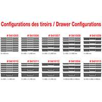 Coffre &agrave; outils mobile avec tiroirs, 8 tiroirs, 22-4/5" la x 15" p x 18" h, Noir R.M.G. Prévention