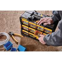 Organisateur Flip-Bin, 3-7/8" la x 17-3/4" p x 13-7/8" h, Noir/Jaune R.M.G. Prévention
