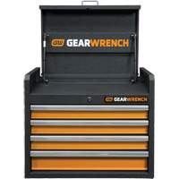 GSX Series Tool Chest, 26" W, 4 Drawers, Black/Orange R.M.G. Prévention