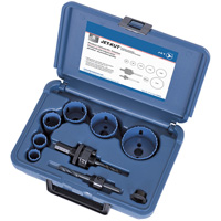 Premium Plumber's Holesaw Kit, 8 Pieces R.M.G. Prévention