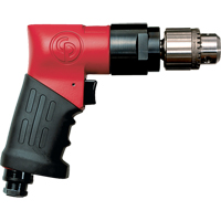 Non-Reversible Drills, 21 CFM, 1/4" NPTF, 89 dBA, 3/8" Chuck, Keyed R.M.G. Prévention