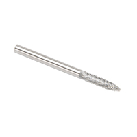Solid Carbide Burrs - Tree Shape Pointed End, SG-44, 3 mm Dia., 1/8" Shank R.M.G. Prévention