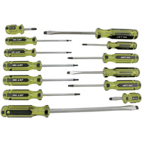 Jeu de tournevis &agrave; manche g&eacute;ante pour m&eacute;caniciens JHMSS-13, 13 mcx, Magn&eacute;tique R.M.G. Prévention