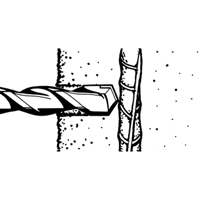 Coupe-barres d'armature rotatifs, 3/8", Tige SDS-Plus, Carbure R.M.G. Prévention