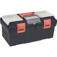Plastic Tool Box, 17-1/2" W x 9-1/2" D x 8" H, Black R.M.G. Prévention