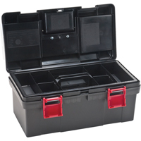 Plastic Tool Box, 17-1/2" W x 9-1/2" D x 8" H, Black R.M.G. Prévention
