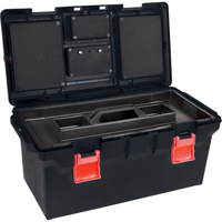 Coffres &agrave; outils en plastique, 22" la x 11" p x 10-1/2" h, Noir R.M.G. Prévention