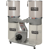 Dust Collectors with 2 Canister Filters, 55-1/2" x 23" x 70" R.M.G. Prévention