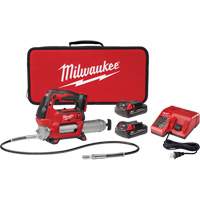 M18 Cordless 2-Speed Grease Gun Kit, Lithium-Ion, 18 V R.M.G. Prévention